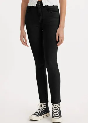 Schwarze Skinny-Jeans für Damen, schlicht