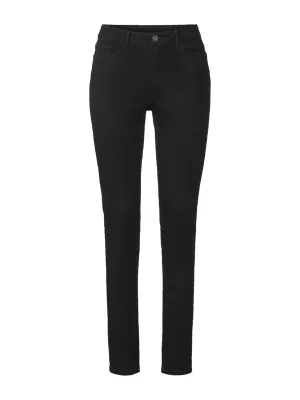 Damen Skinny Jeans Uni, Schwarz