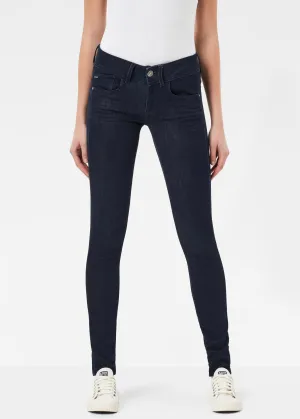 Damen-Skinny-Jeans, schlicht, Marineblau