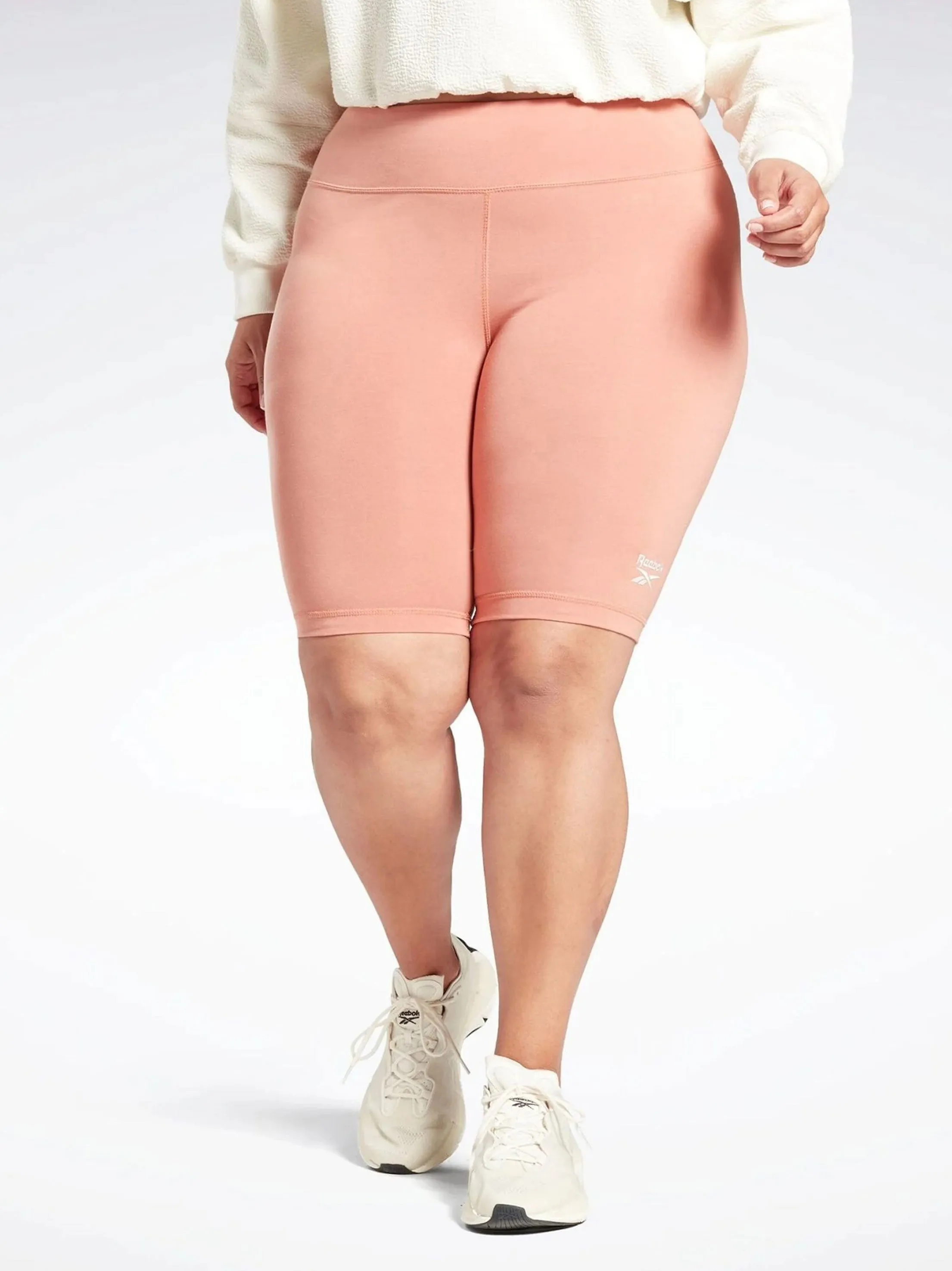 Damen-Schlichte Slim Fit Shorts, Hell Koralle