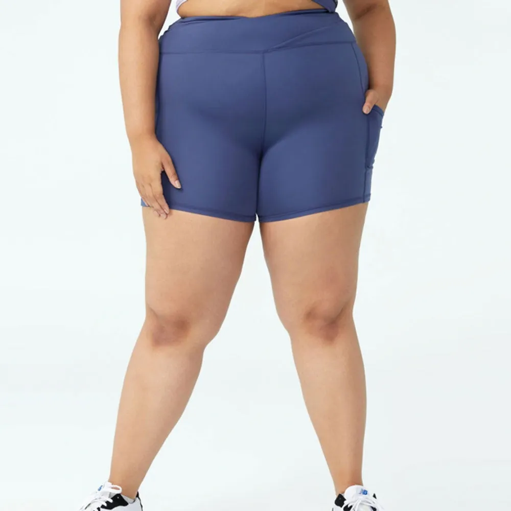 Damen-Schlichte Slim Fit Short, Marineblau