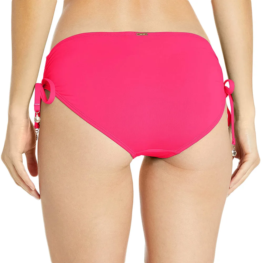 Damen-Bikini-Unterteil, Einfarbig, Fuchsia