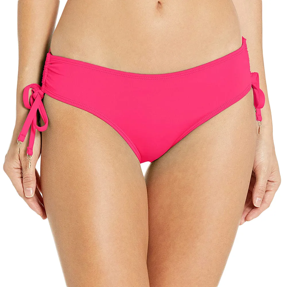 Damen-Bikini-Unterteil, Einfarbig, Fuchsia