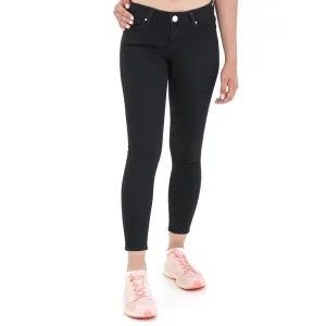 Damen-Jeans, schlichte Uni-Farbe, Schwarz