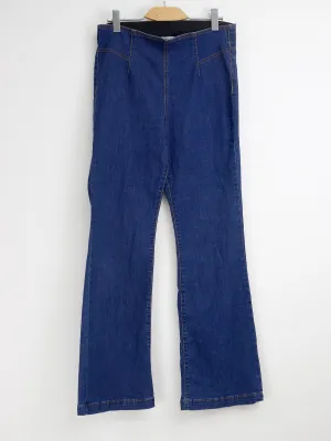 Damen-Jeans, Einfarbig, Blau