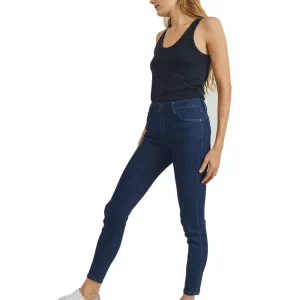 Damen-Jeans, Einfarbig, Marineblau