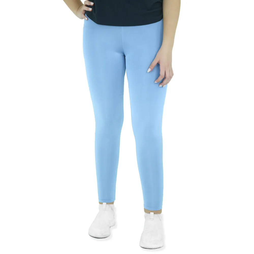 Damen einfarbige Leggings, Blau