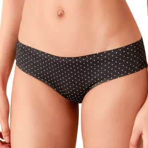 Damen-Polkapunkte-Bikiniunterteil, Schwarz/Weiß