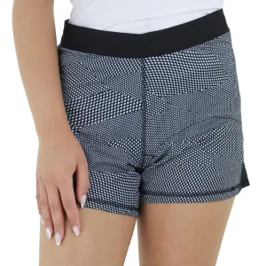 Damen Sport Shorts mit Druck, Schwarz