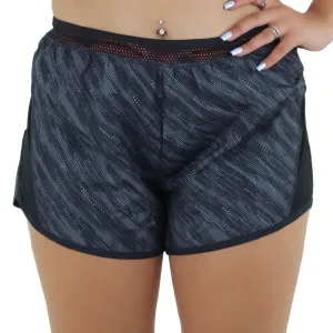 Damen Sportkurzhose mit Druck, Grau