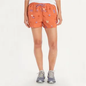 Damen Sportshorts mit Druck, Orange