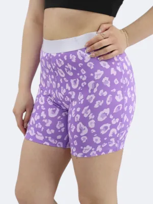 Damen Sportshorts mit Druck, Lila