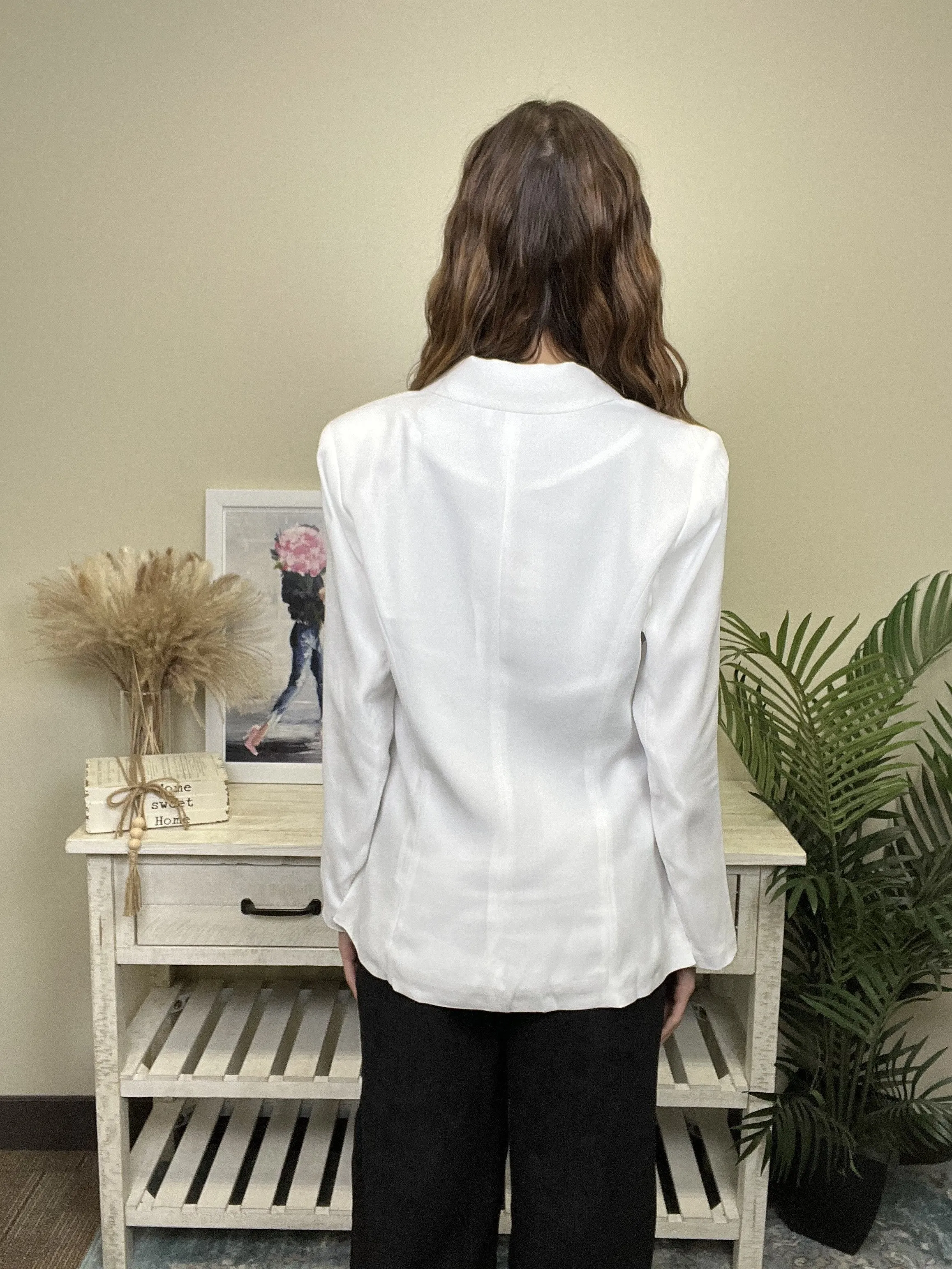 Damen-Blazer mit Strasssteinen an der Vordertasche