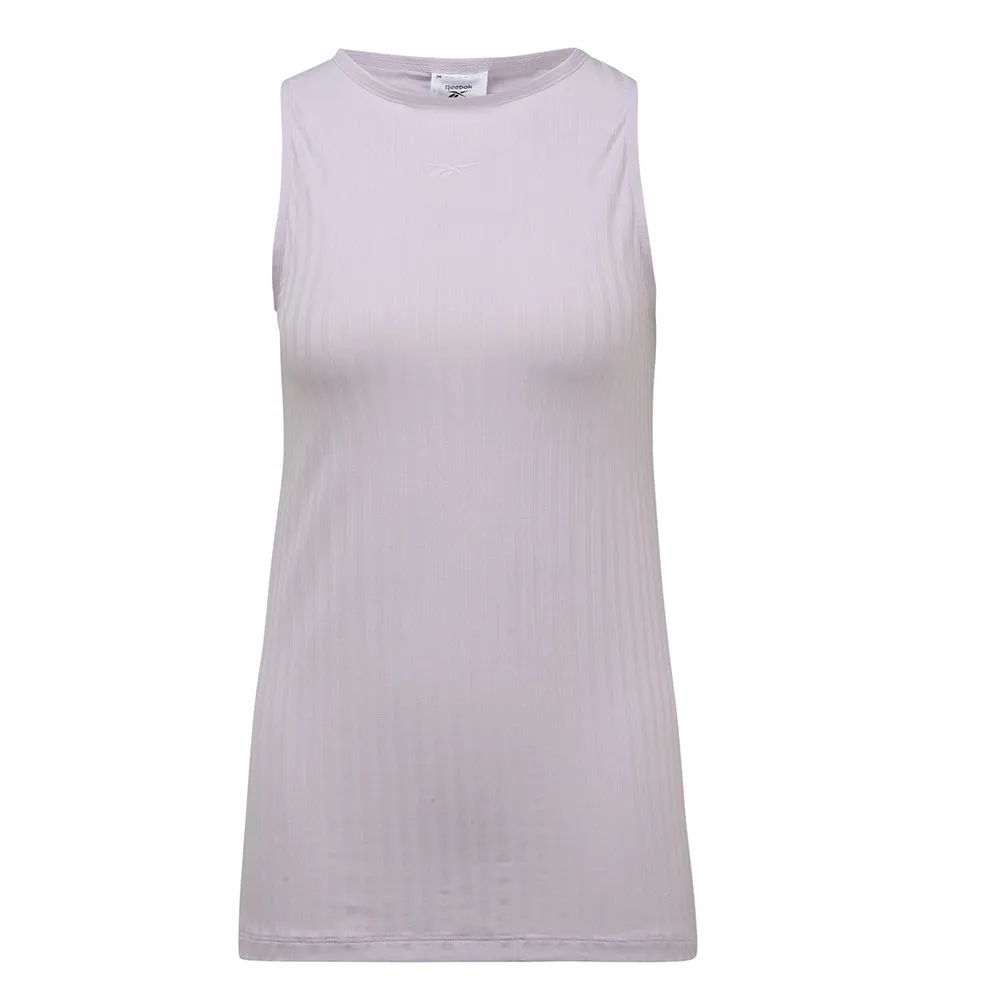 Damens Ripptes Sport Top, Hellviolett
