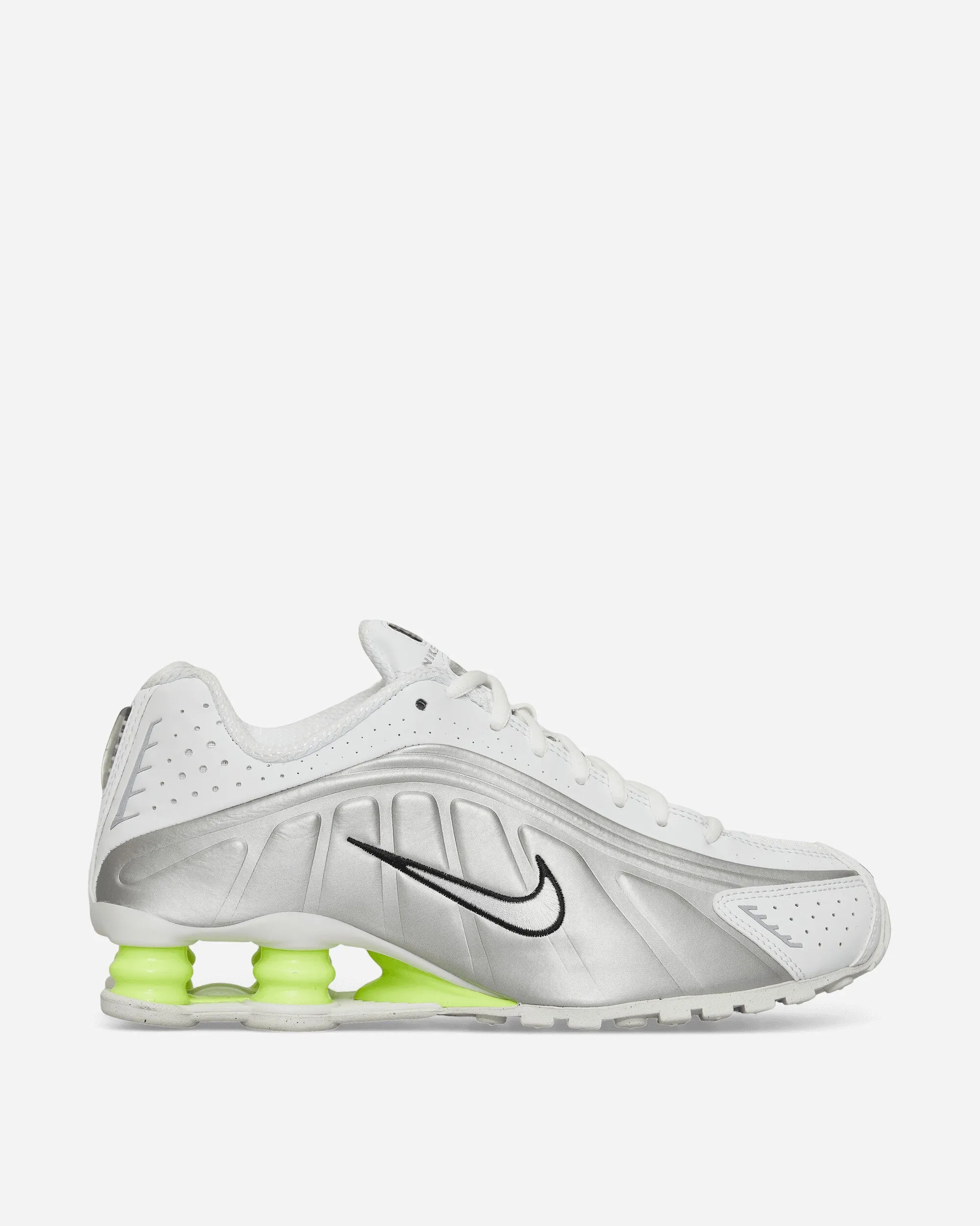 Damensneaker Shox R4 Weiß / Metallic-Silber / Volt