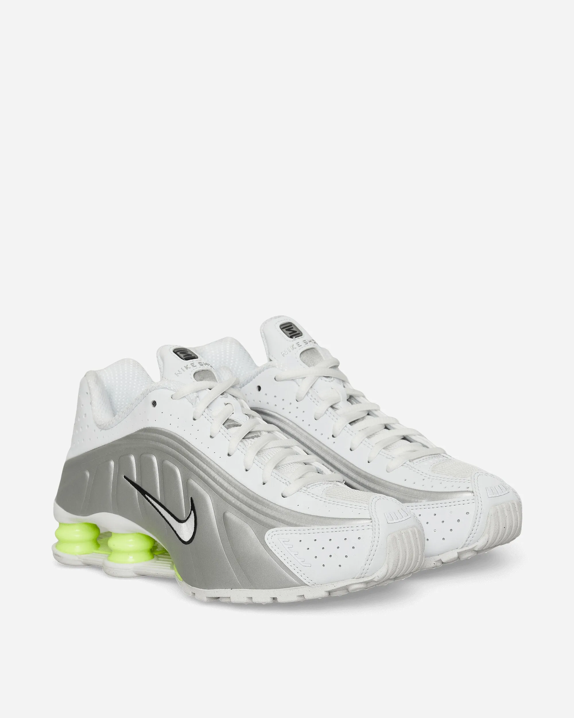 Damensneaker Shox R4 Weiß / Metallic-Silber / Volt