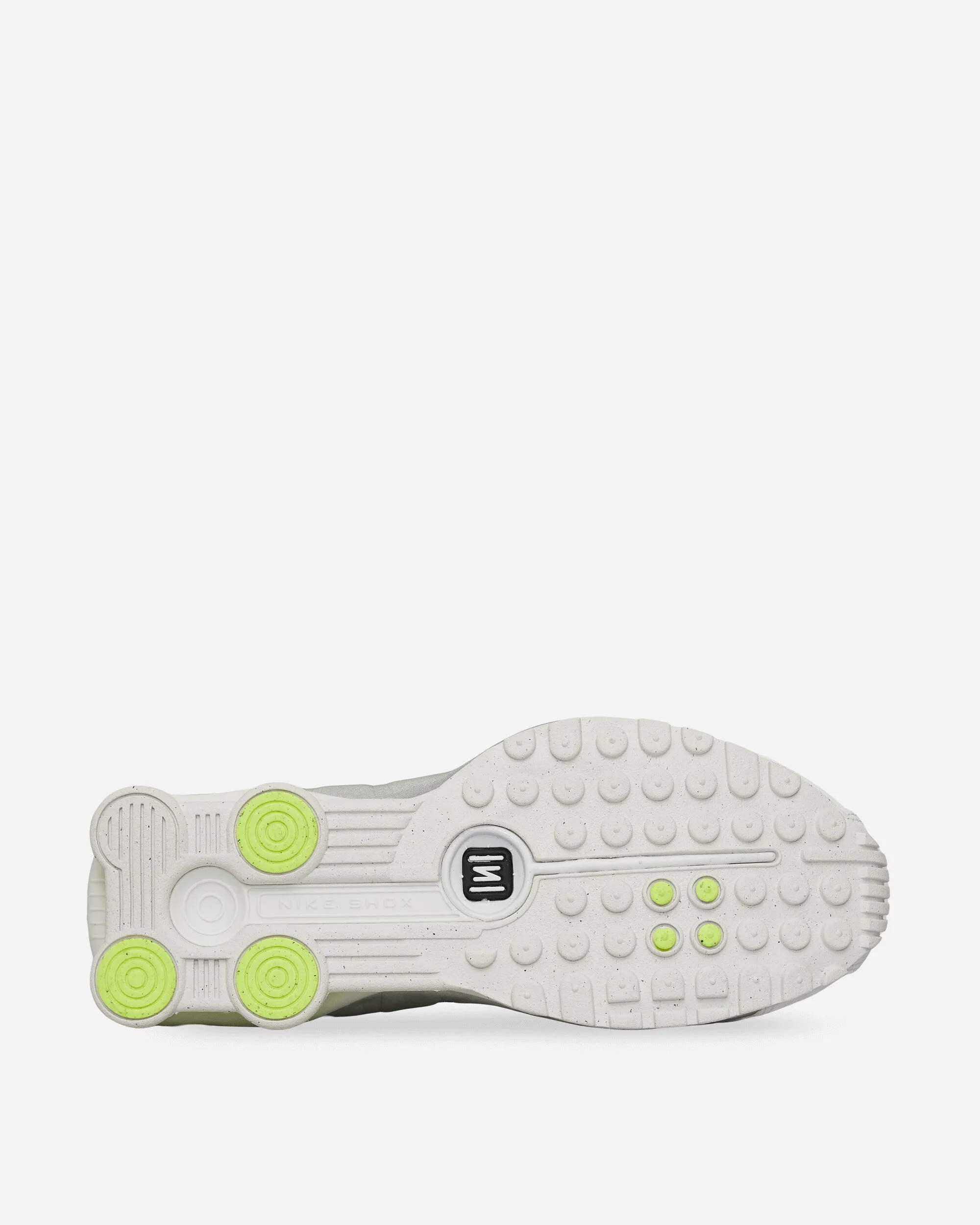 Damensneaker Shox R4 Weiß / Metallic-Silber / Volt