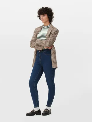 Damen Slim Fit Stretch Jeans, Blau