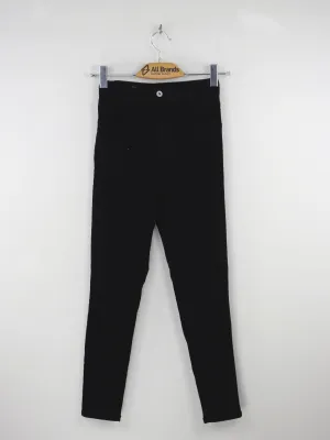 Damen Slim Leg Stretch Jeans, Schwarz
