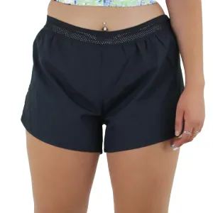 Damen-Sportshorts, Schwarz