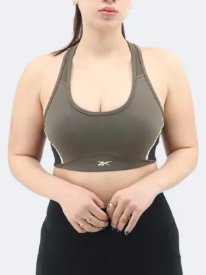 Damen-Sport-Crop-Top, Taupe