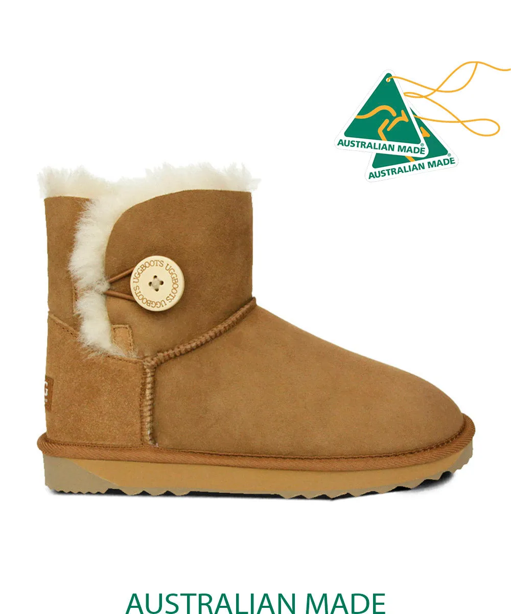 Damen UGG Premium Mini Knopf UGG Schuhe