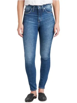 Damen-Washed-Jeans, Blau