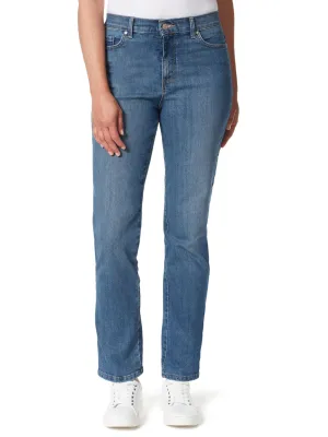 Damen-Washed-Jeans, Blau