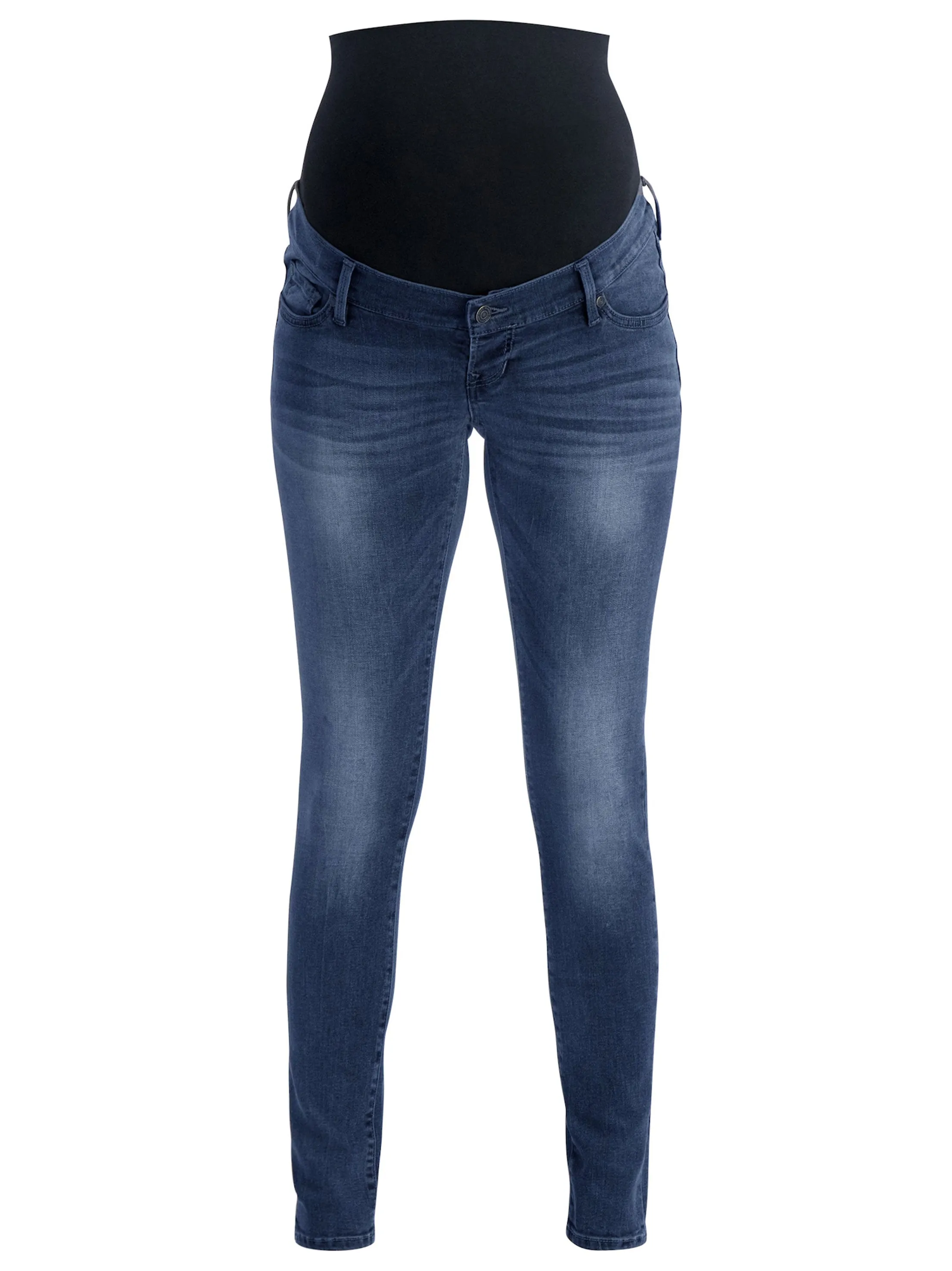Gewaschene Schwangerschaftsjeans für Damen, Dunkelblau