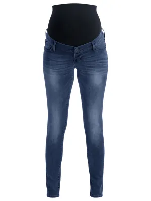 Gewaschene Schwangerschaftsjeans für Damen, Dunkelblau