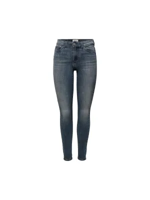 Damen Skinny Jeans mit Used-Optik, Dunkelblau