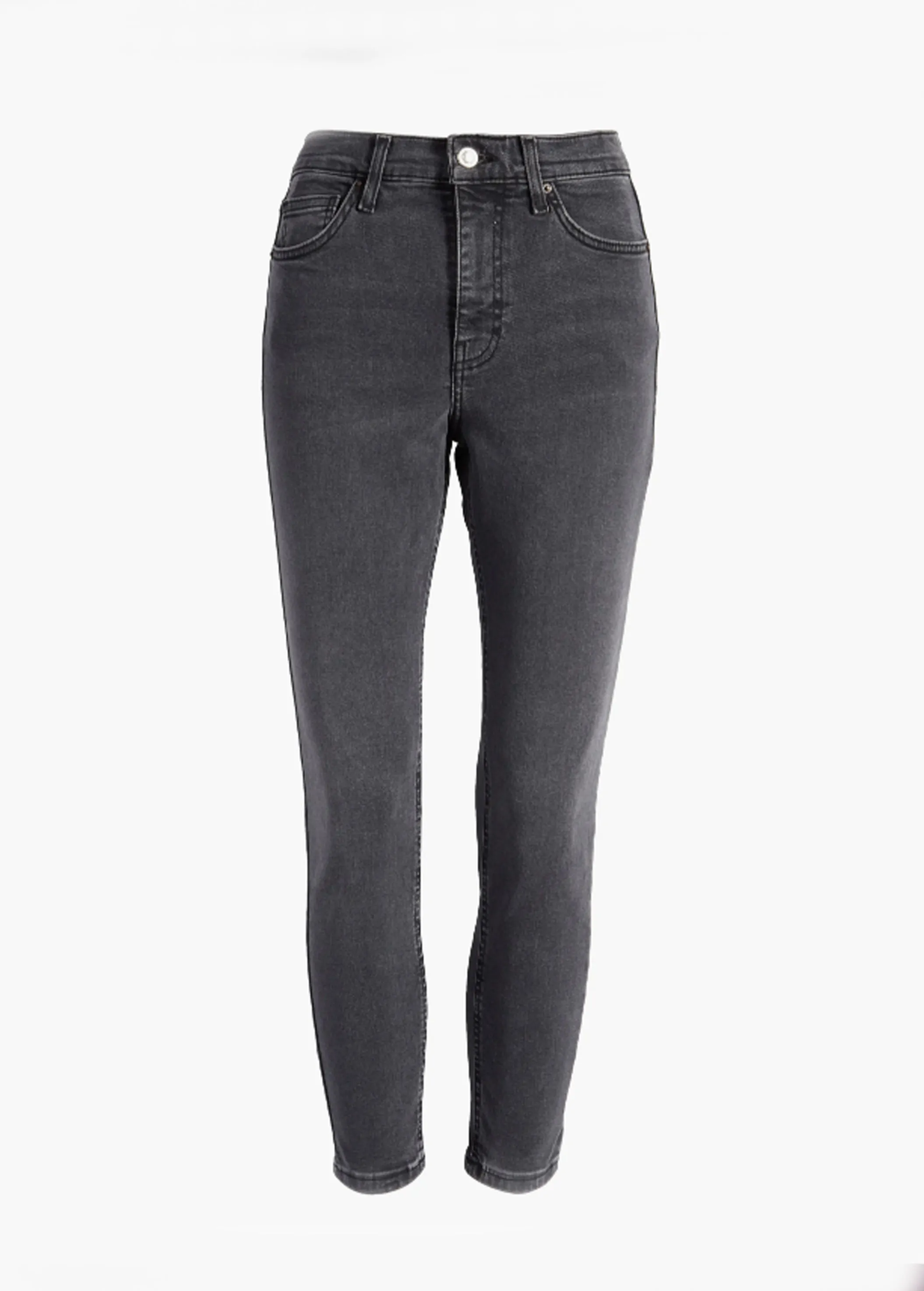 Damen Stonewashed Skinny Jeans, Grau
