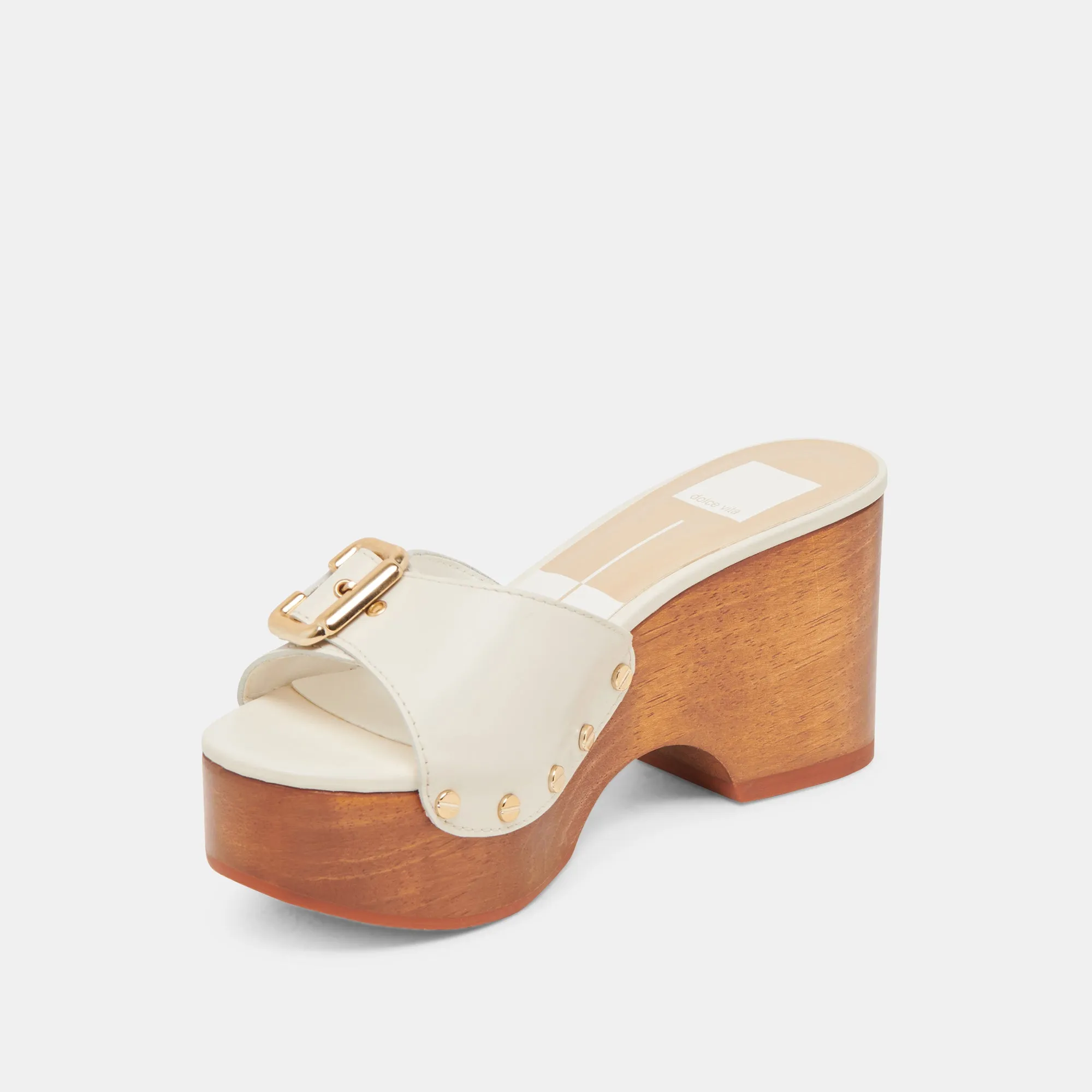 YALAH ABSÄTZE IN OFF-WHITE LEDER