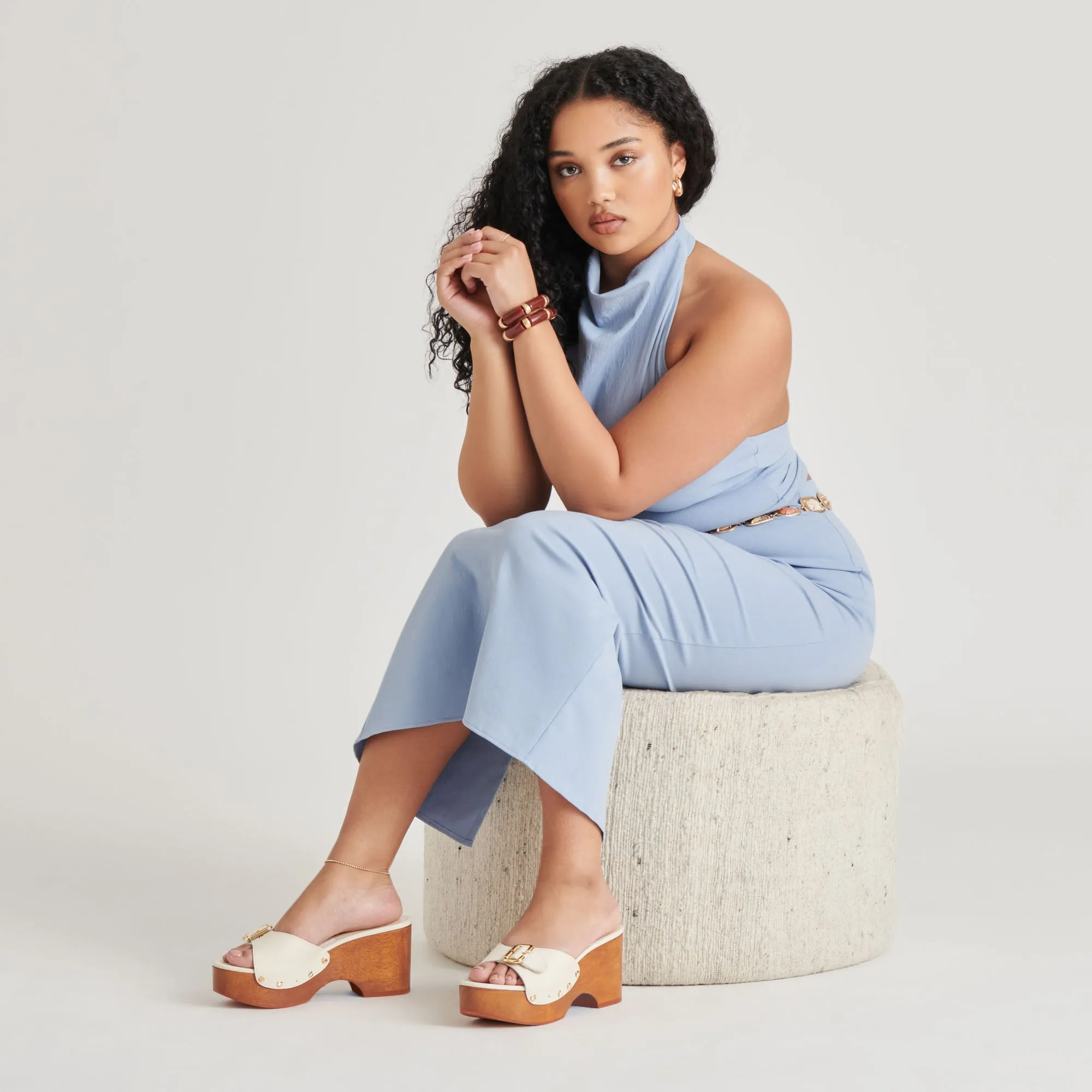 YALAH ABSÄTZE IN OFF-WHITE LEDER