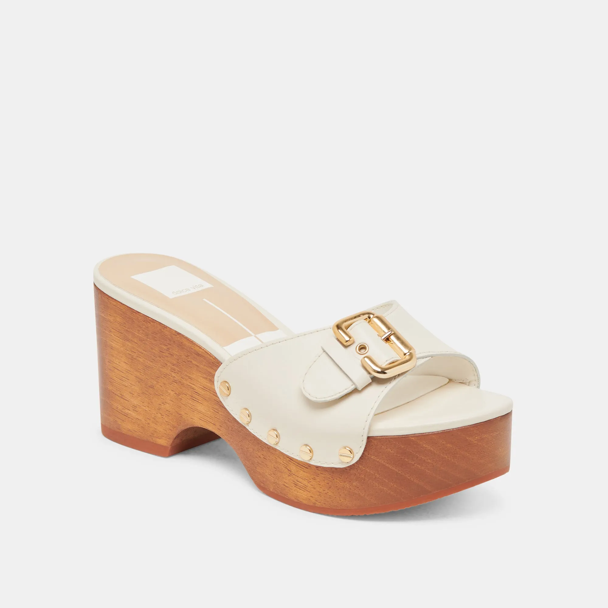 YALAH ABSÄTZE IN OFF-WHITE LEDER