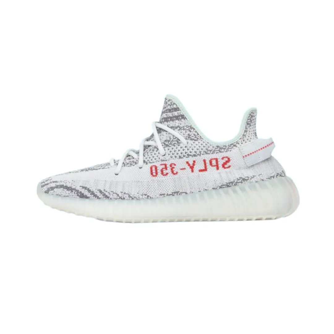 Yeezy Boost 350 V2 'Blue Tint' Bläulicher Grauton Drei High Risk Rot Adidas Sneakers