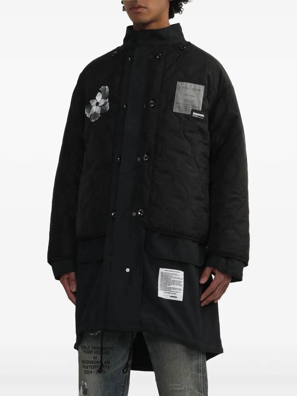 YOHJI YAMAMOTO POUR HOMME - Herren Feldparka mit Schale/Futter Kleidung_yohji-yamamoto