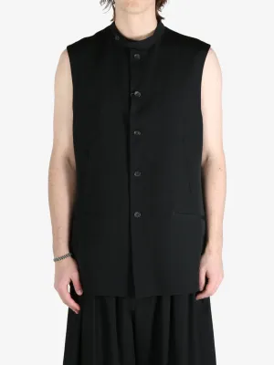 YOHJI YAMAMOTO POUR HOMME - Herren Stehkragen-Weste Kleidung_yohji-yamamoto
