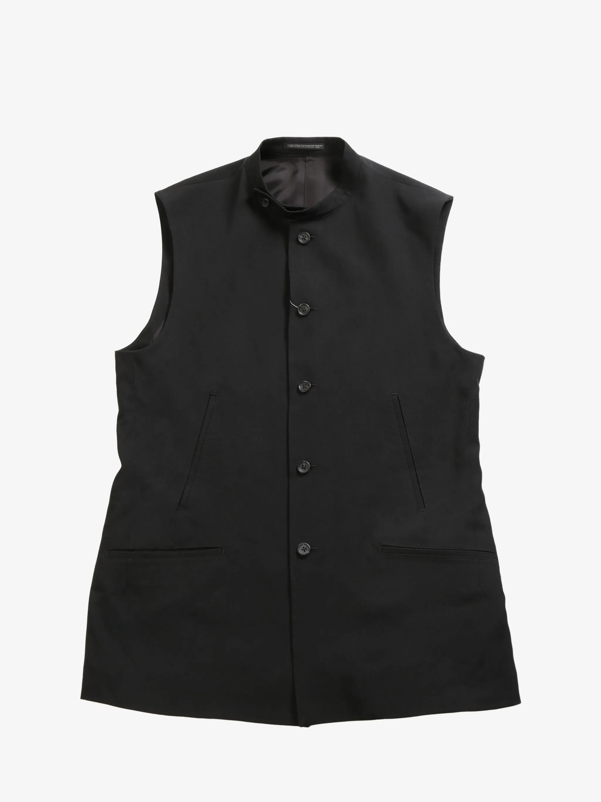 YOHJI YAMAMOTO POUR HOMME - Herren Stehkragen-Weste Kleidung_yohji-yamamoto