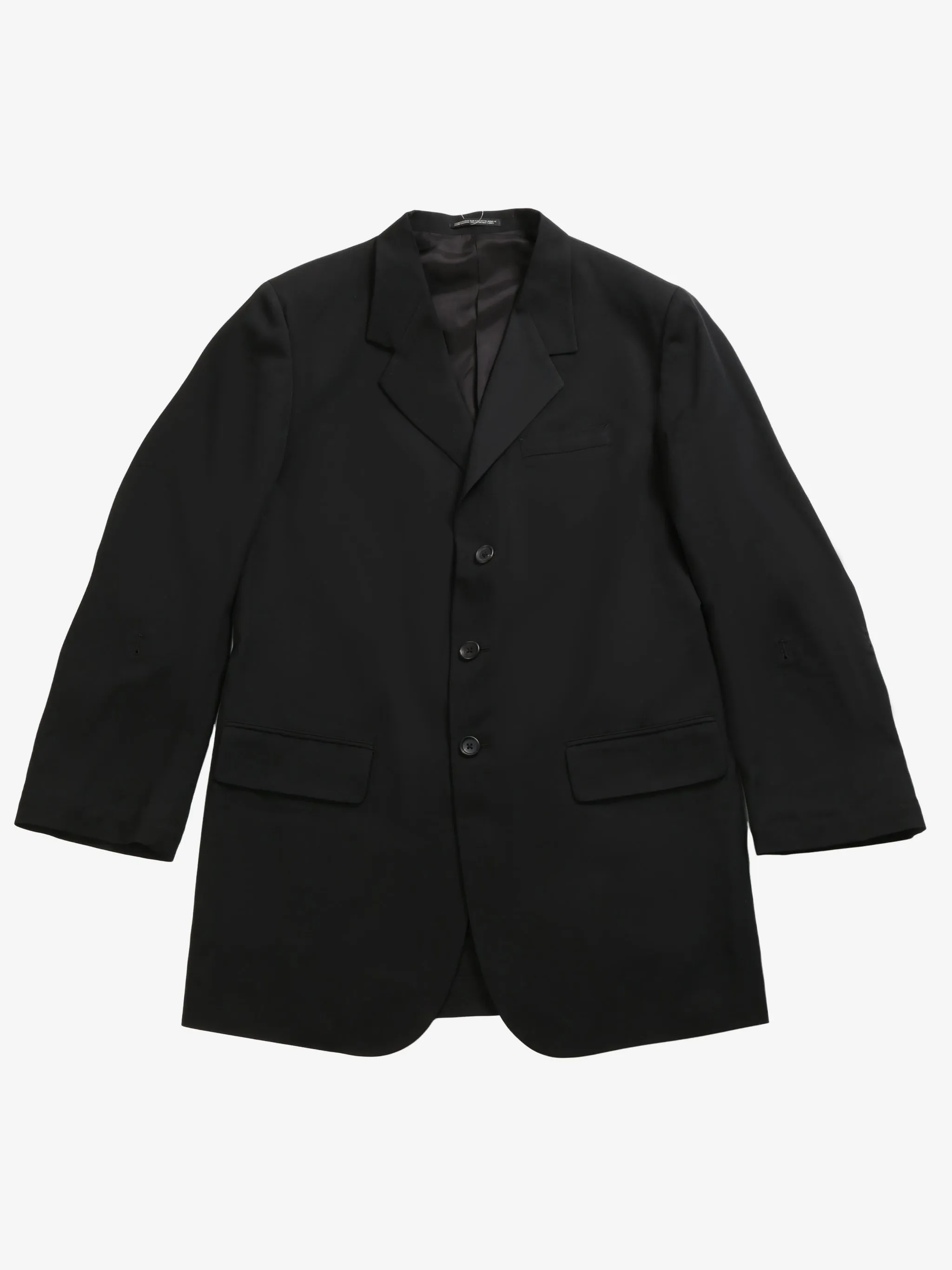 YOHJI YAMAMOTO POUR HOMME - Herren Woll-Gabardine-Jacke mit Rückenöffnung Kleidung_yohji-yamamoto