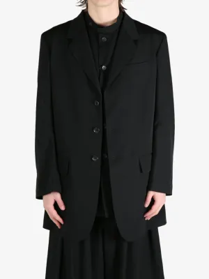 YOHJI YAMAMOTO POUR HOMME - Herren Woll-Gabardine-Jacke mit Rückenöffnung Kleidung_yohji-yamamoto