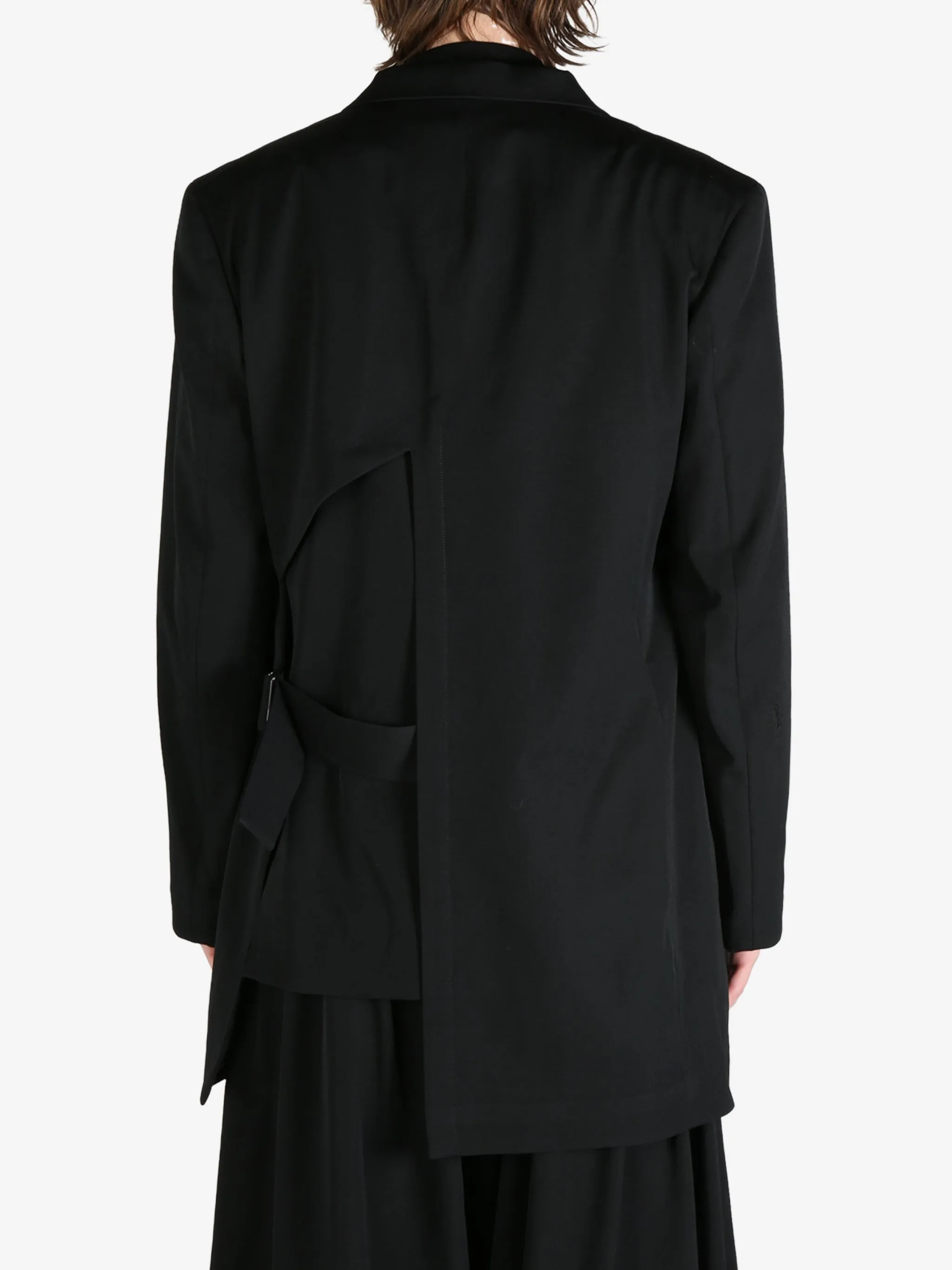 YOHJI YAMAMOTO POUR HOMME - Herren Woll-Gabardine-Jacke mit Rückenöffnung Kleidung_yohji-yamamoto