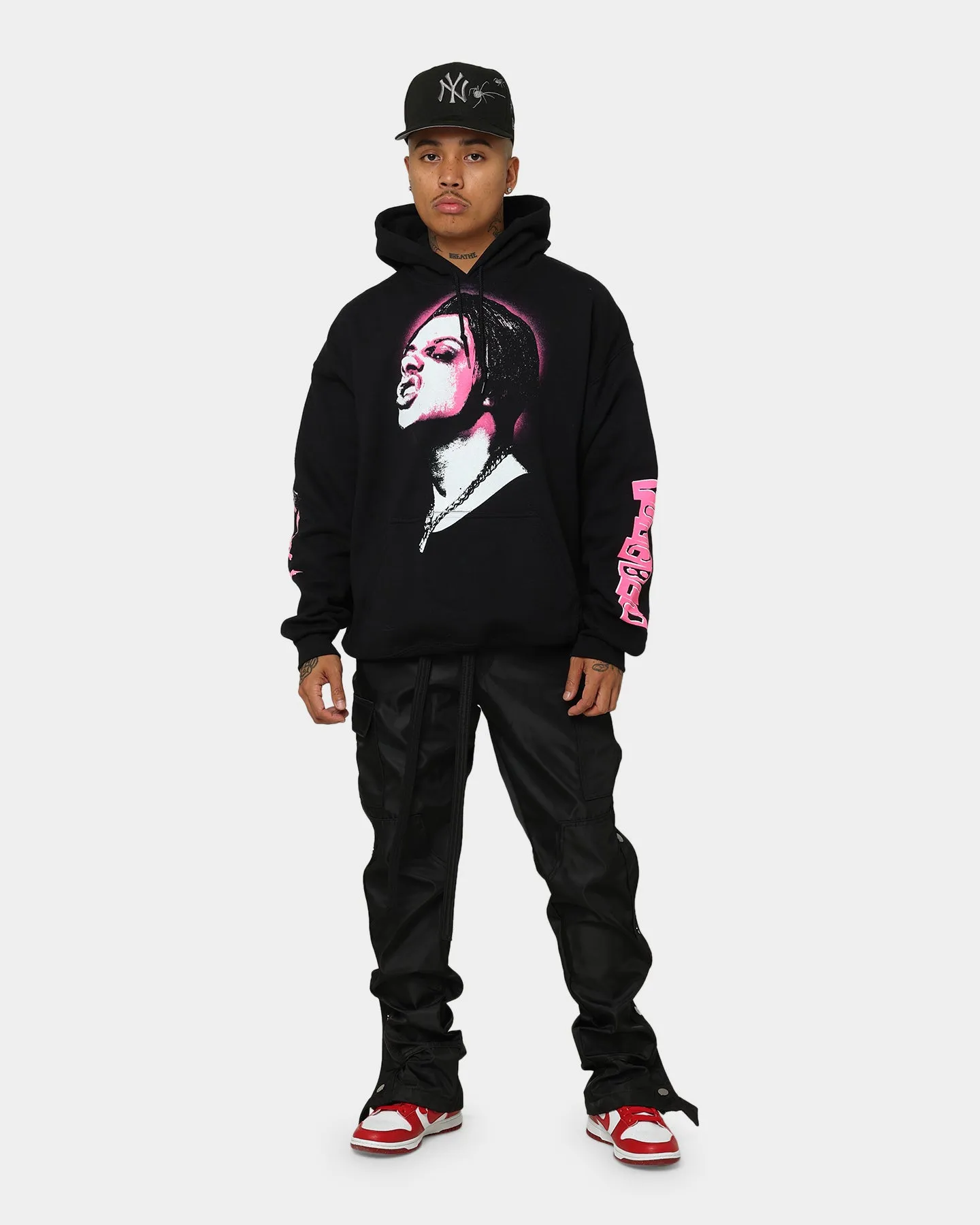 YUNGBLUD Icons Gesichts Kapuzenpullover Schwarz