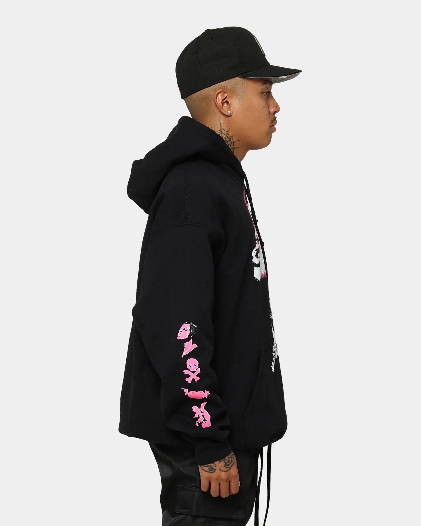 YUNGBLUD Icons Gesichts Kapuzenpullover Schwarz