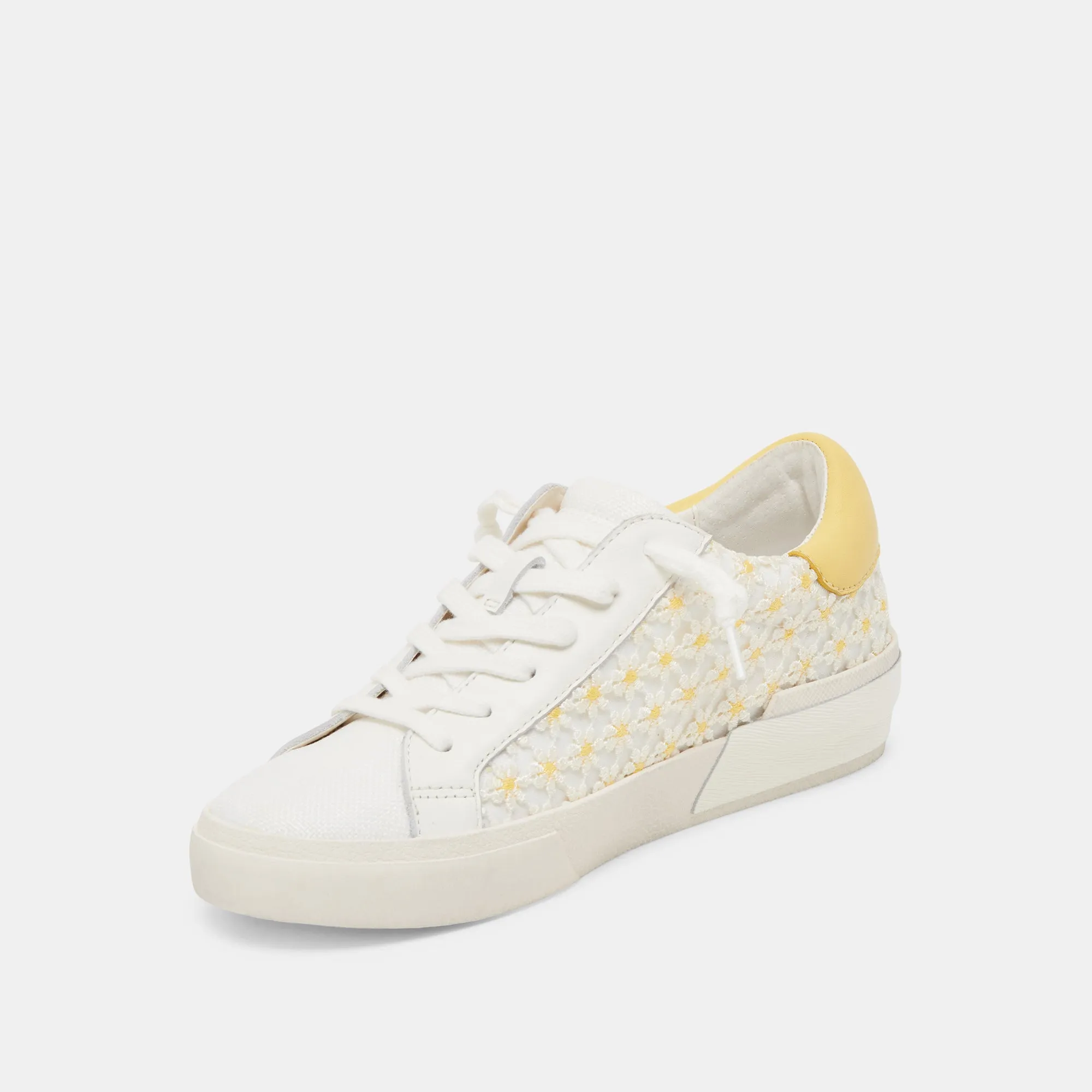 ZINA FLORAL SNEAKERS WEIß GELB BLUMENMUSTER MESH
