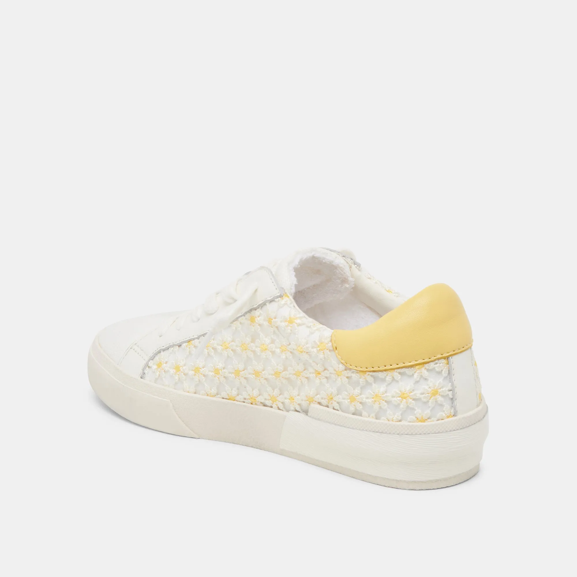 ZINA FLORAL SNEAKERS WEIß GELB BLUMENMUSTER MESH