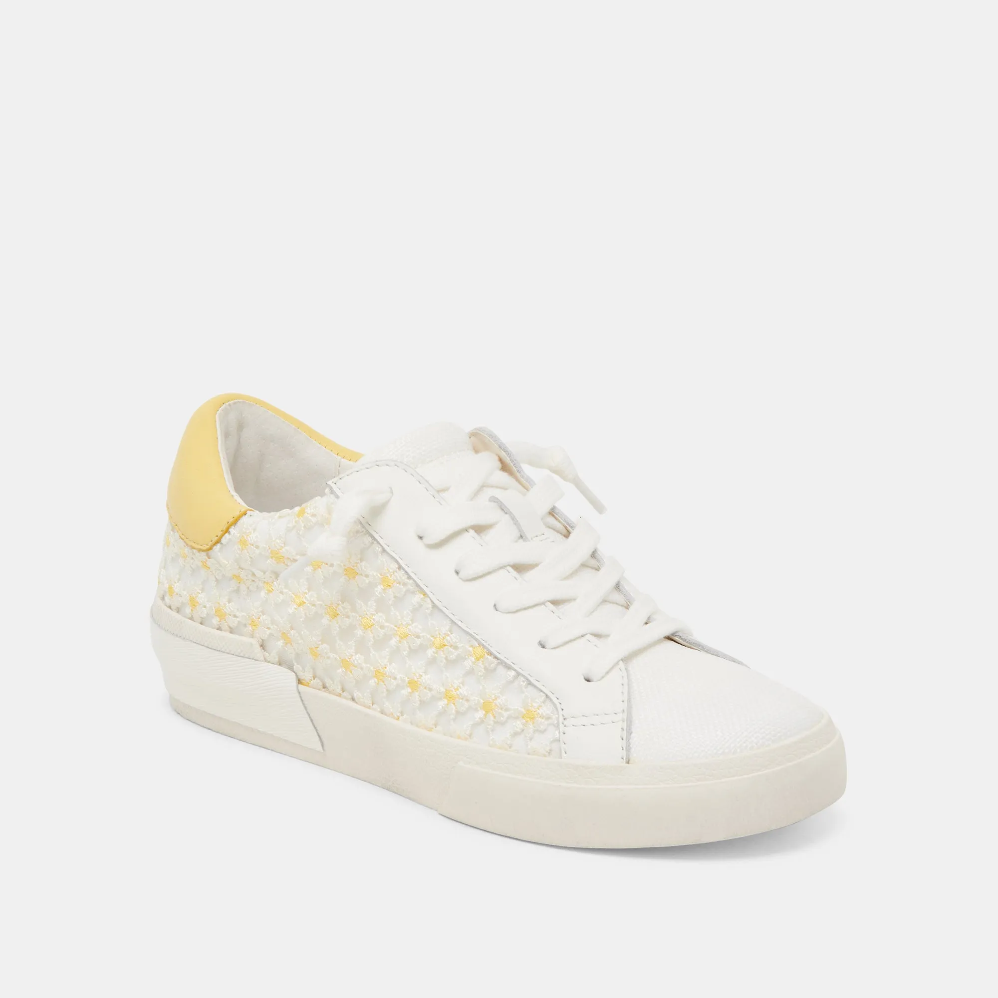 ZINA FLORAL SNEAKERS WEIß GELB BLUMENMUSTER MESH