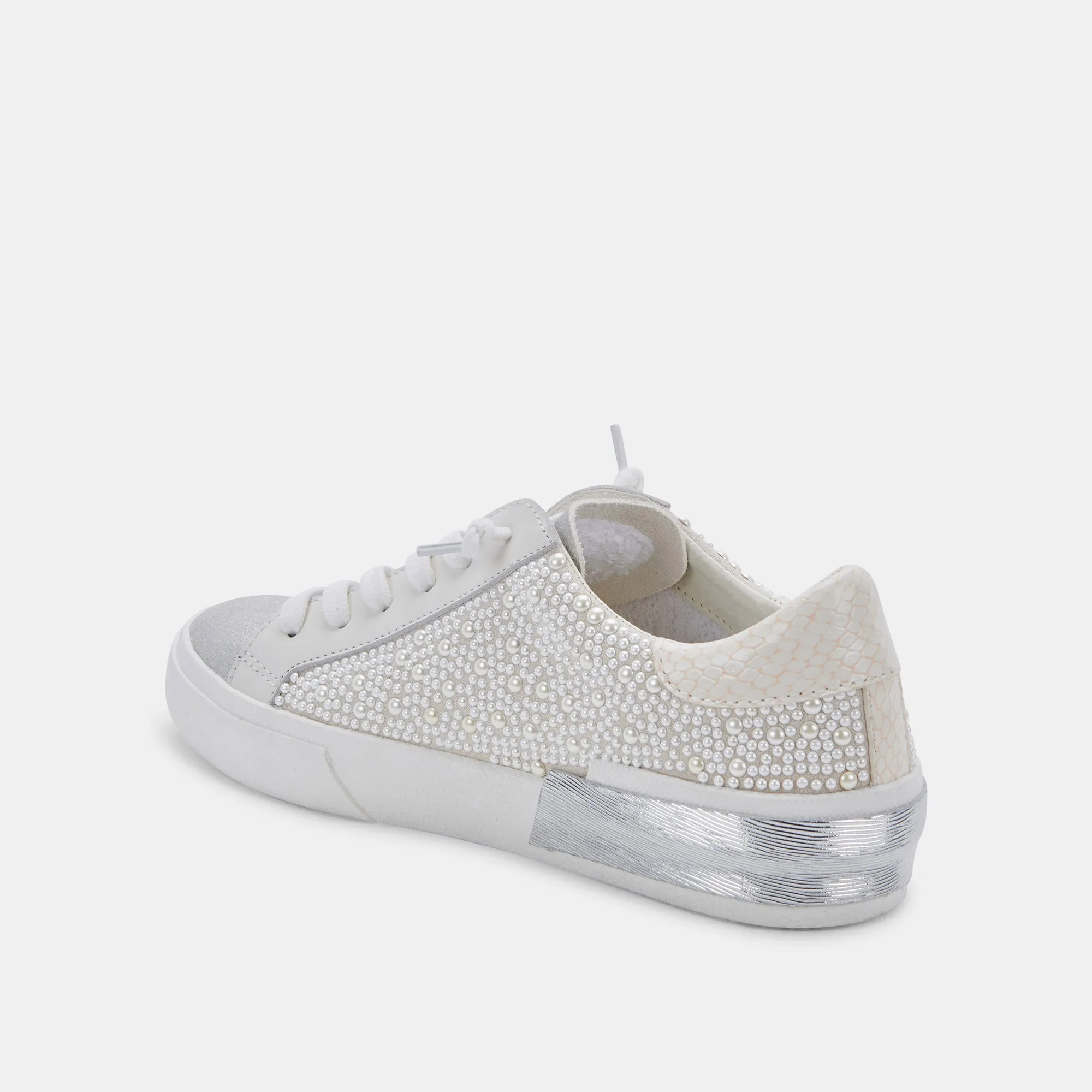 ZINA PEARL WEITE SNEAKERS VANILLE PERLEN