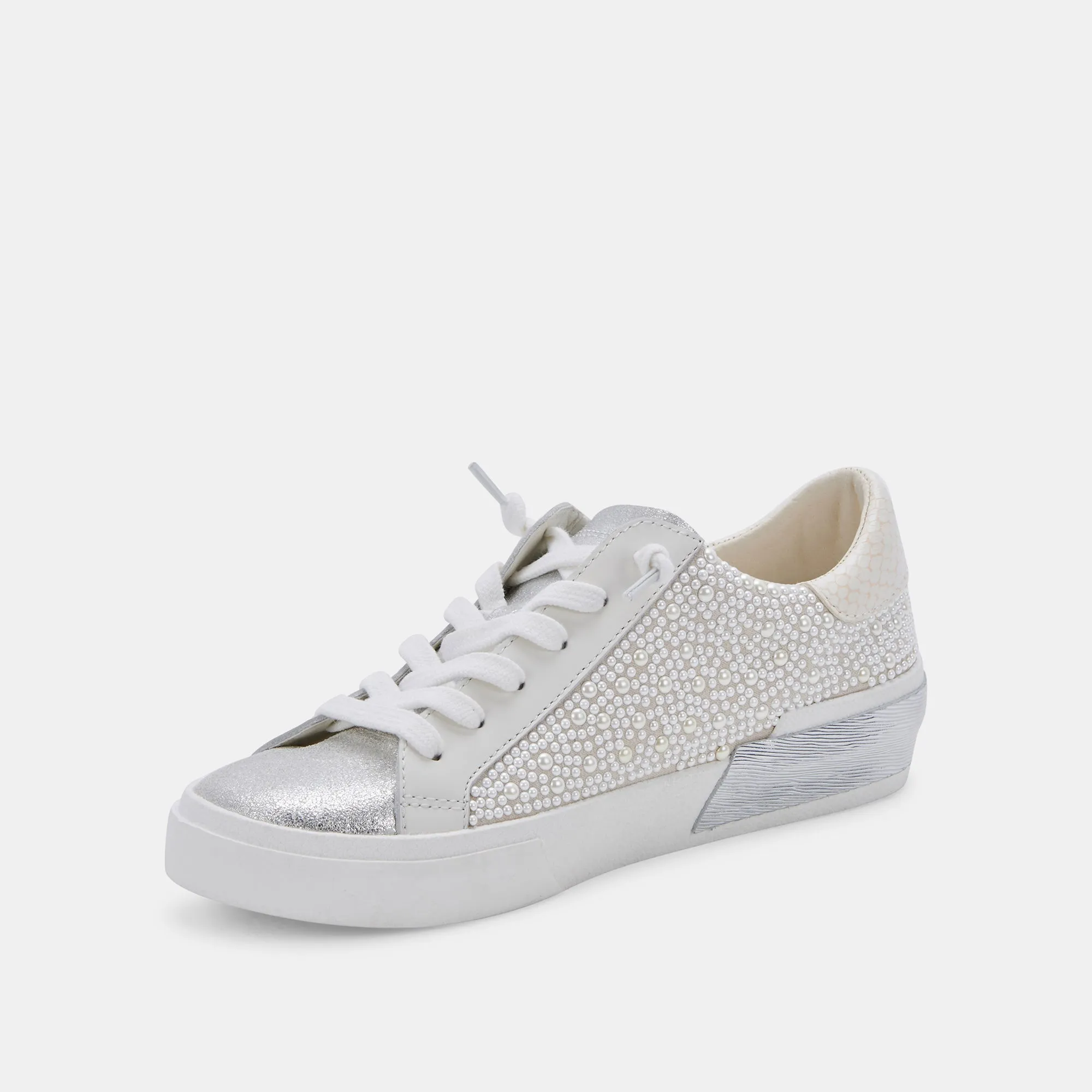 ZINA PEARL WEITE SNEAKERS VANILLE PERLEN