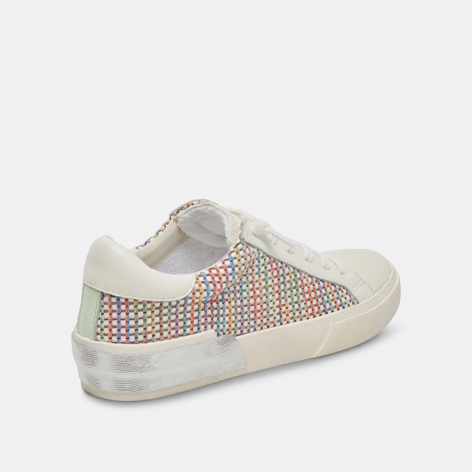 ZINA PRIDE SNEAKERS WEIß MULTI RAFFIA